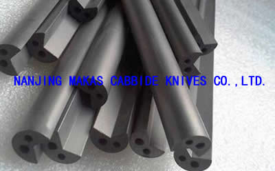 Carbide Gun Drill Blanks, Cemented Carbide Gun Drill Blanks, Blanks for gun drills, Profile rods and tips with special coolant hole profiles for manufacturing deep-hole drilling tools, tungsten solid carbide gun drill blanks